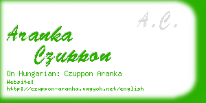 aranka czuppon business card